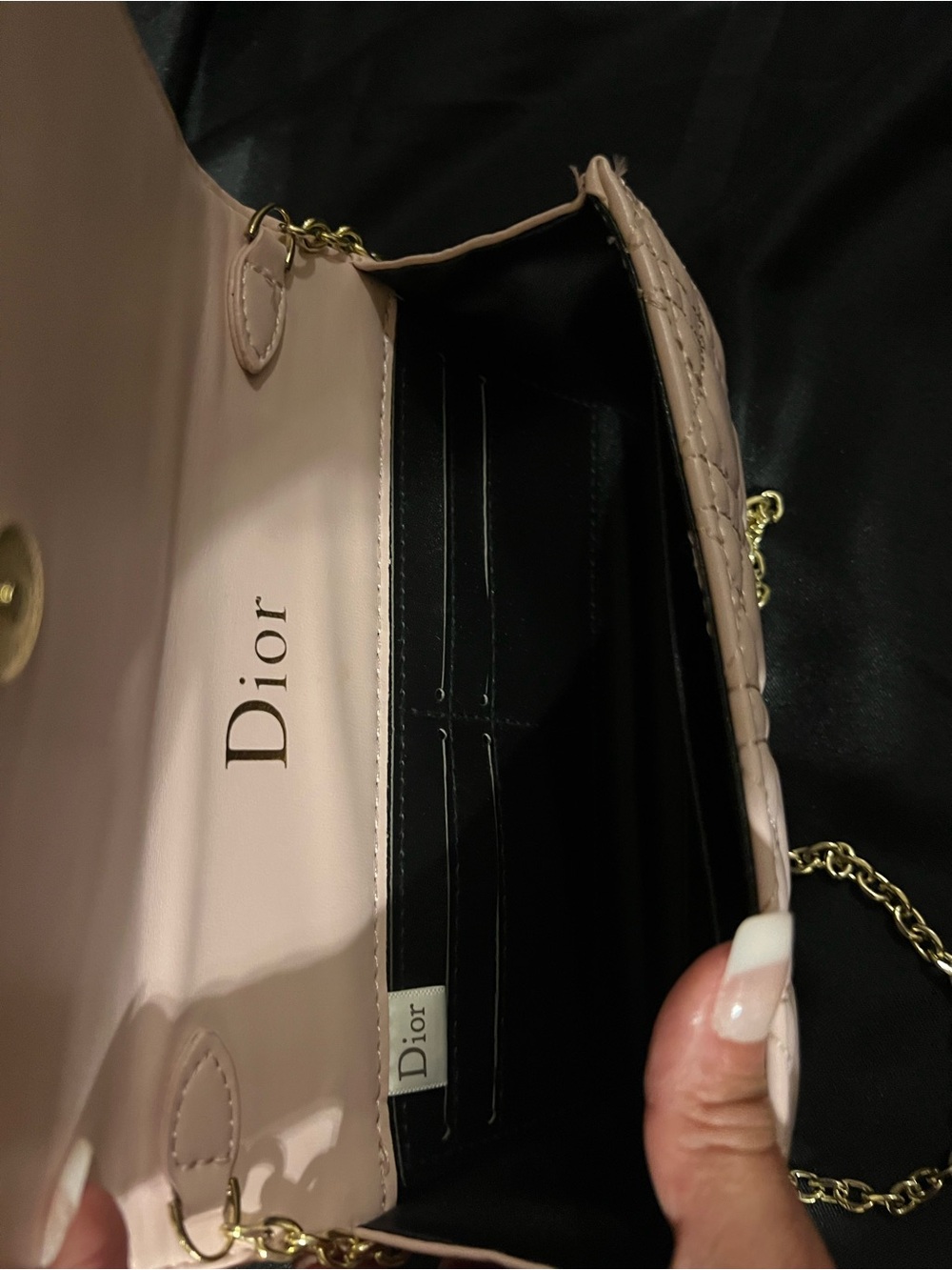 Dior Pale Pink Quilted Leather Crossbody with Gold Hardware - Picture 7 of 12